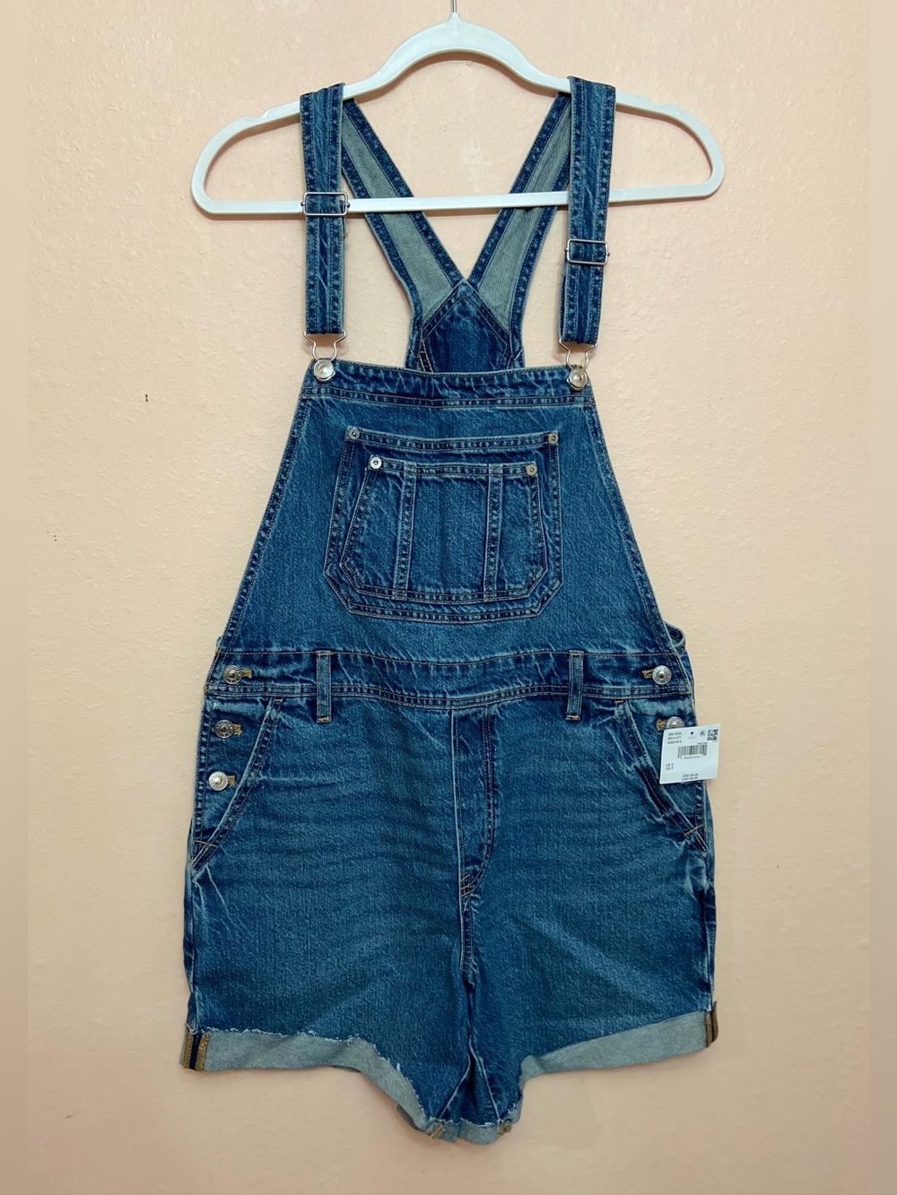 American Eagle Baggy Denim Short Overall